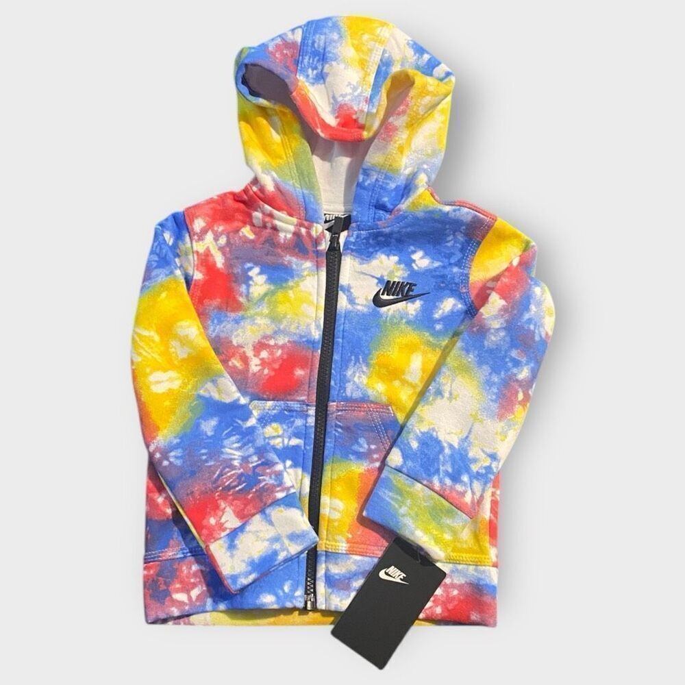 Nike Sportswear Club Fleece Tie-Dyed Full-Zip Hoodie Toddler size 2T New